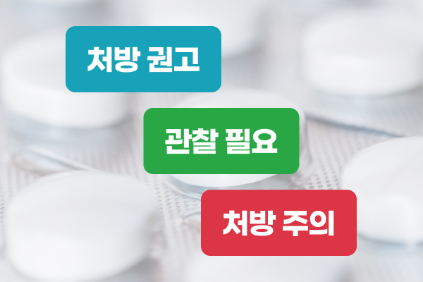 약물의 처방 적합성 일러스트